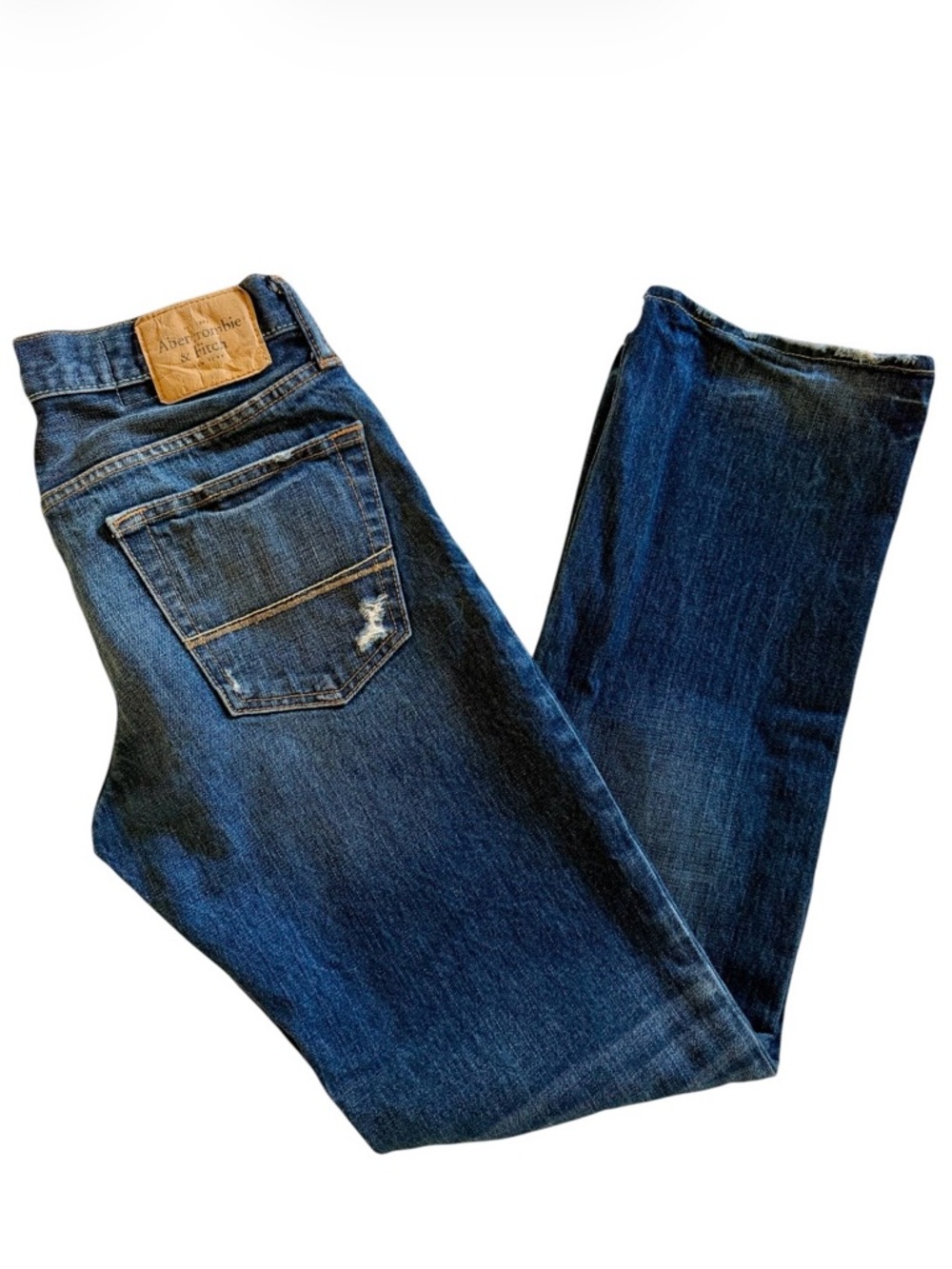 Abercrombie & Fitch Slim Straight Jeans Mens 30x32 Medium Wash Y2K Grunge Denim